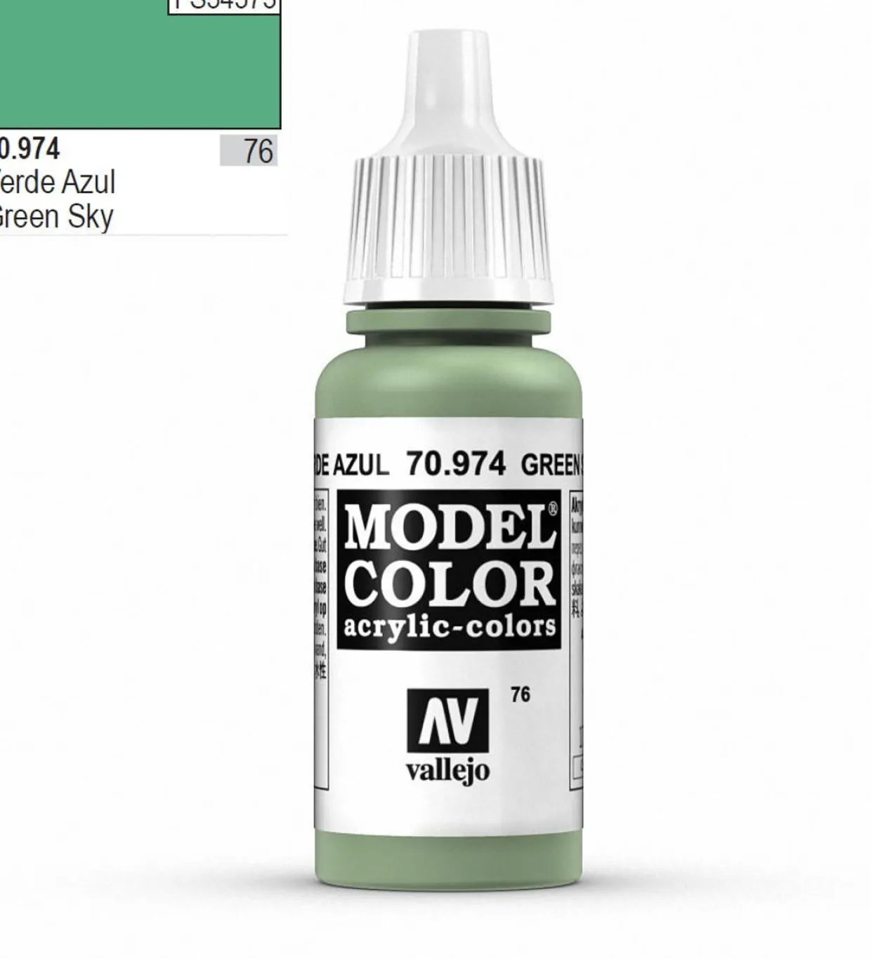 Vallejo Model Color 974 17ml Green Sky Matt Acrylic Paint