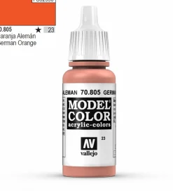 Vallejo Model Color 805 17ml German Orange Matt Acrylic