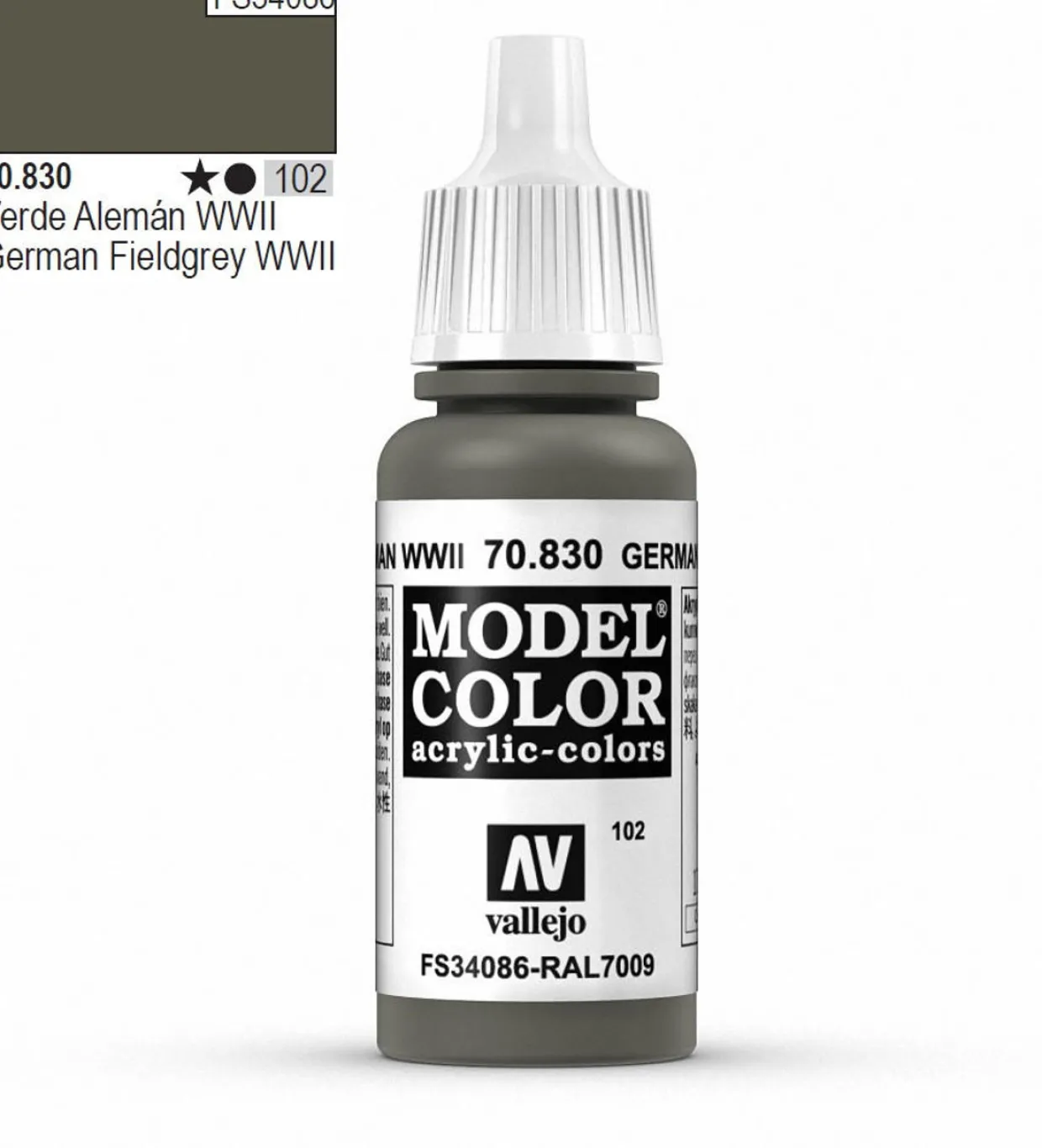Vallejo Model Color 830 17ml German Field Grey Matt Acrylic