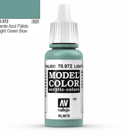 Vallejo Model Color 972 17ml Light Green-Blue Matt Acrylic
