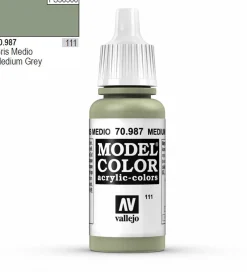 Vallejo Model Color 987 17ml Medium Grey Matt Acrylic Paint