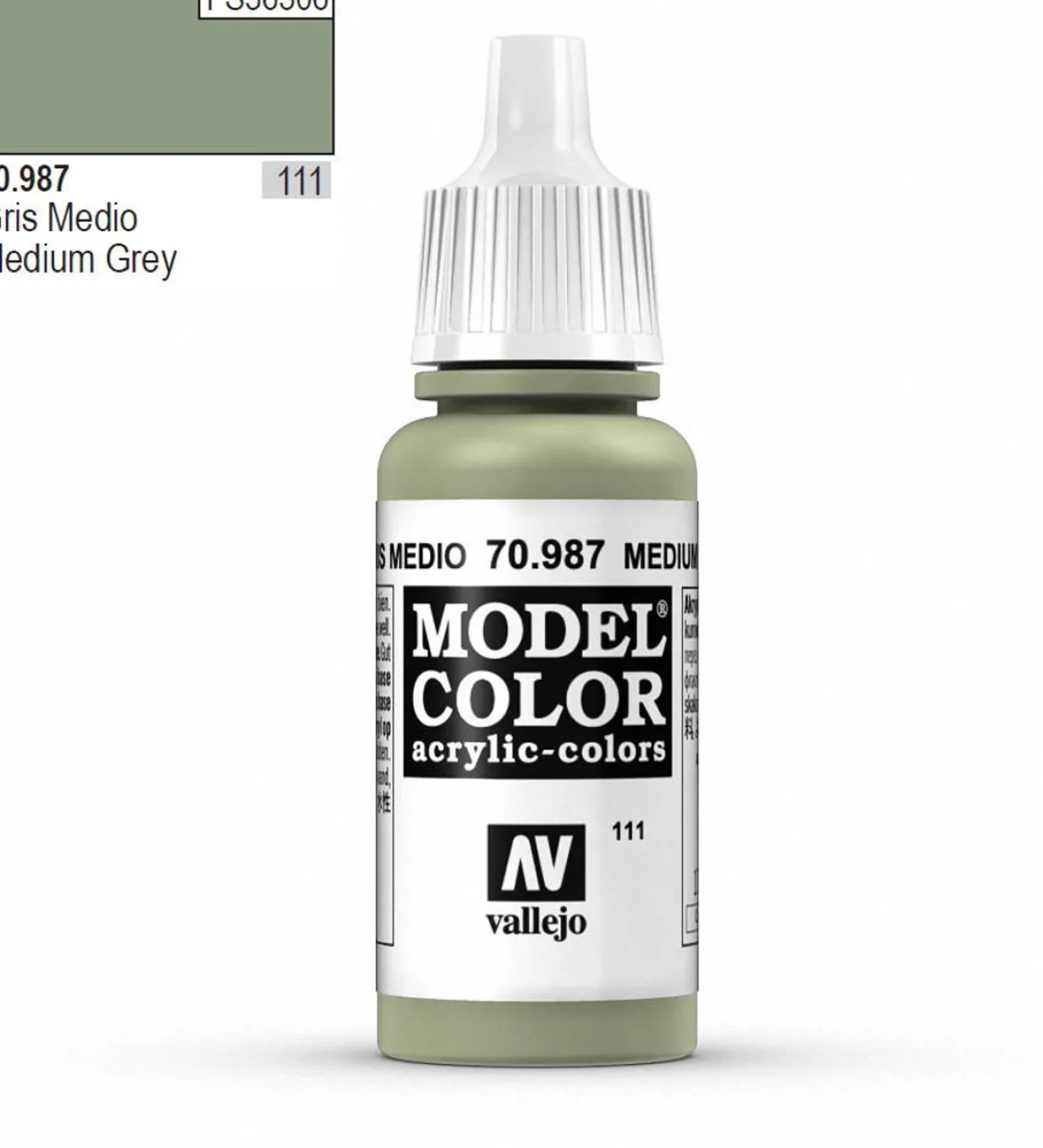 Vallejo Model Color 987 17ml Medium Grey Matt Acrylic Paint