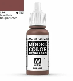 Vallejo Model Color 846 17ml Mahogany Brown Matt Acrylic
