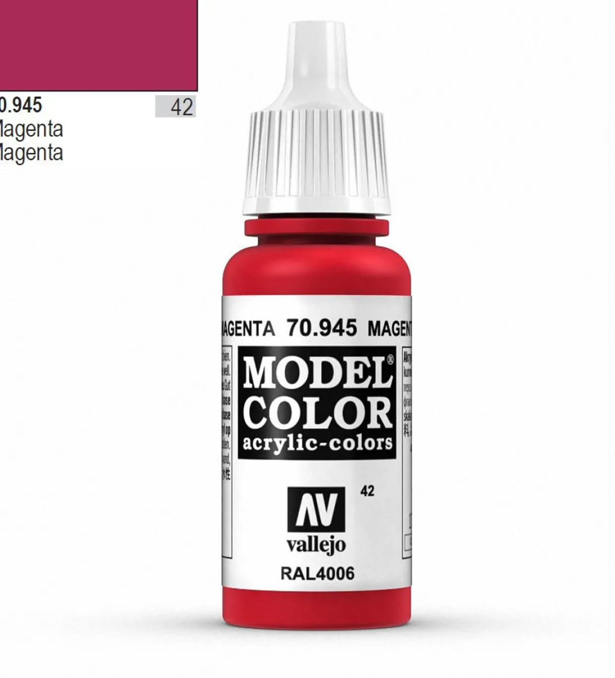 Vallejo Model Color 945 17ml Magenta Matt Acrylic Paint
