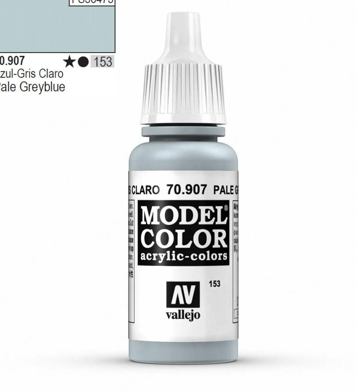 Vallejo Model Color 907 17ml Pale Blue-Grey Matt Acrylic
