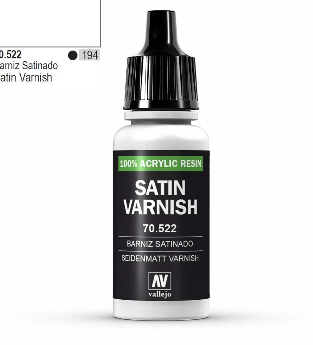 Vallejo Model Color 522 17ml Satin Varnish