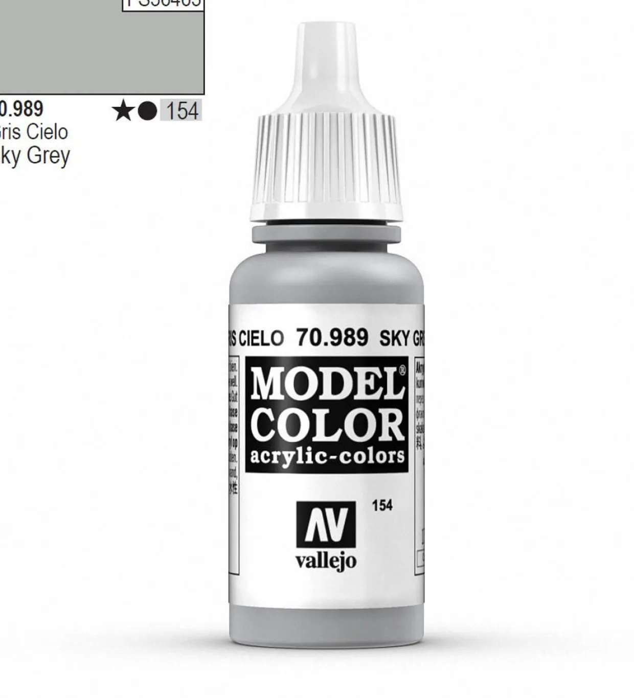 Vallejo Model Color 989 17ml Sky Grey Matt Acrylic Paint