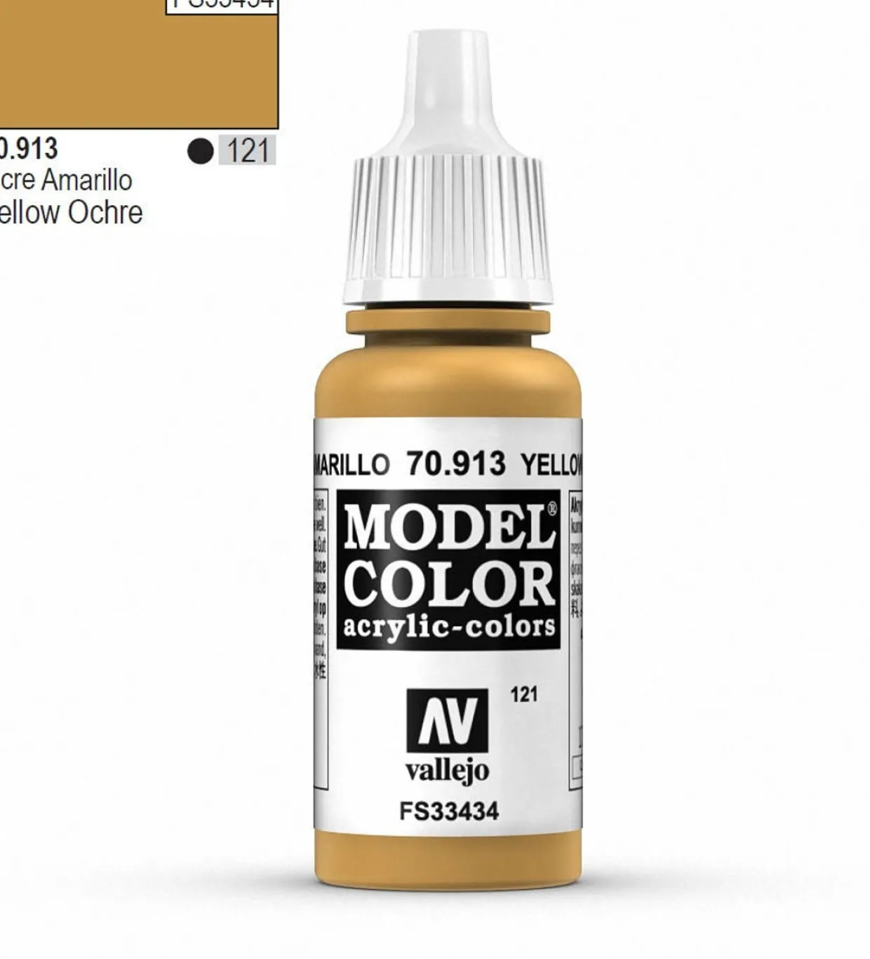 Vallejo Model Color 913 17ml Yellow Ochre Matt Acrylic