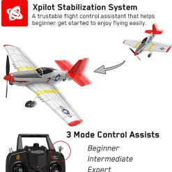 Volantex North American P51 Mustang 400mm Brushed RTF RC Plane