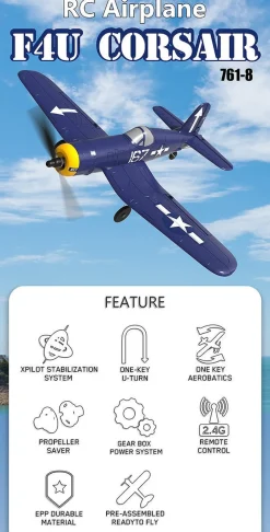 Volantex Vought Corsair F4U 400mm Brushed RTF RC Plane